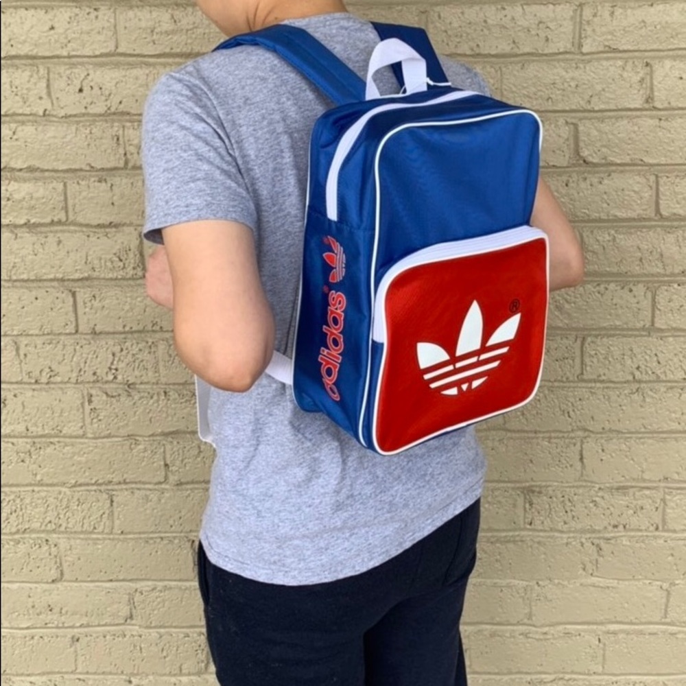 Adidas Originals adicolor Retro Backpack In Blue - Picture 4 of 8